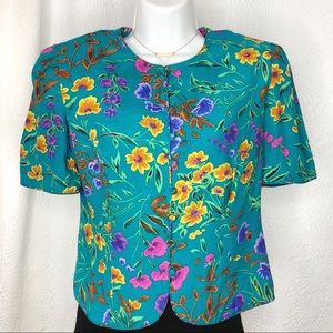 Maggie London Vintage Button Down Blouse size 8p
